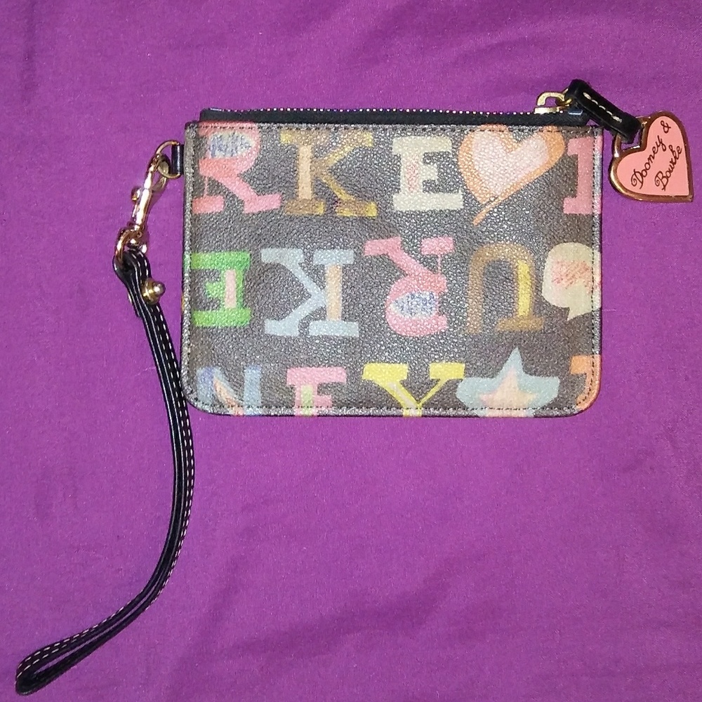 Black Leather Dooney & Bourke Wristlet Wallet